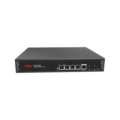 Китай LACP ONV Brand PoE Switch 48-52V 65W/130W 6 Port Switch with 4*PoE and 2 Gigabit SFP Managed PoE Fiber Switch Wholesale Price продается