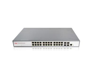 China LACP gigabit network switch brands managed 24 port cctv poe switches with 4 SFP fiber slots port (POE33026PFM) for sale