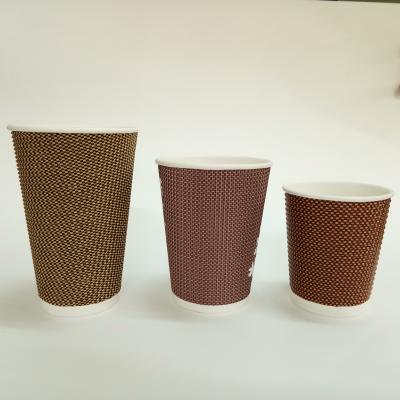 China Ripple Wall Disposable Coffee Selling Paper Cups for sale