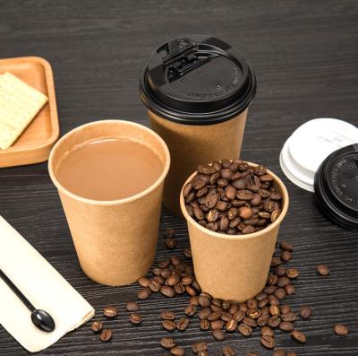 China Disposable Single Wall Kraft Paper Cup For Coffee Beverage for sale