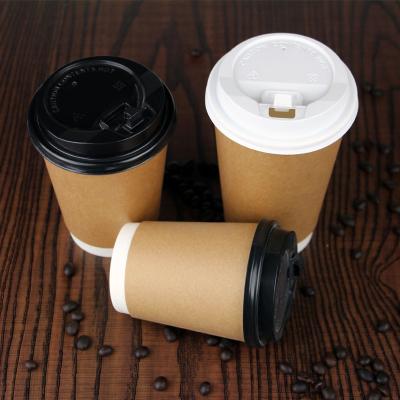 China Factory Price Cheap Disposable DOUBLE WALL Coffee Paper Cups With Lid for sale