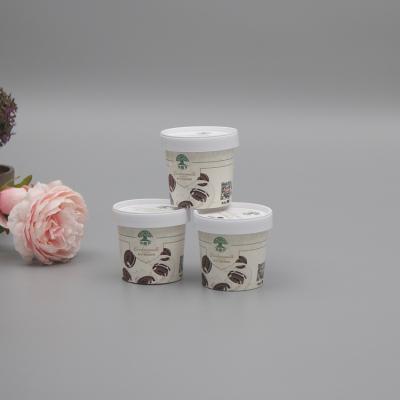 China Disposable Hot Selling Disposable Ice Cream Paper Cup Yogurt Paper Bowl for sale