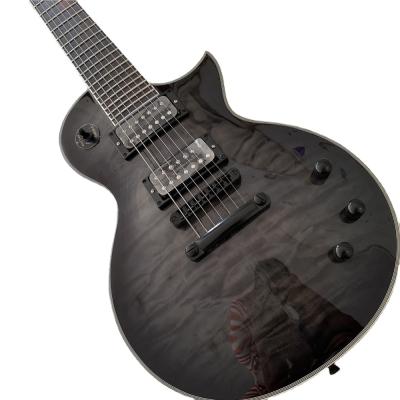 China All String Mahogany Matte Black Electric Guitar Solid Body 6 Player Factory Sale for sale