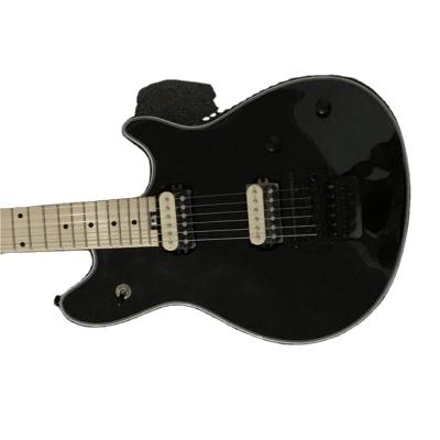 China Solid Body Quantity Transparent Black Maple Veneer 6 String M Electric Guitar for sale