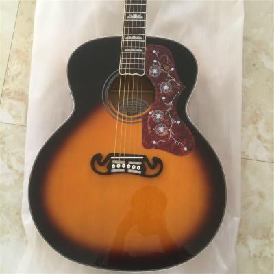 China All SJ200 Acoustic Guitar Cut Away Body Model Player Sunburst 43 Inch for sale