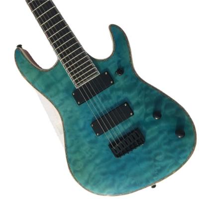 China All Player Blue Sunburst Cm 7 Strings Stringed Electric Guitar Instruments Flame Maple Veneer for sale