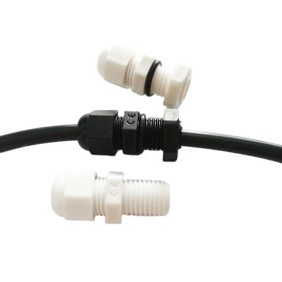 China LS-M12 Anti-loose threaded non-convertible nylon waterproof extension connector cable gland tooth length 15mm for sale