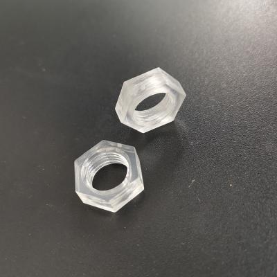 China Transparent M10*1.0 PC Hexagonal Nut Insulation Metric Plastic Good Nut for sale