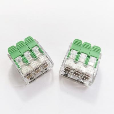 China LED Building Wiring Quick Terminal Block LED Lighting Lamp Terminal Block Screwless Connector 3P for sale