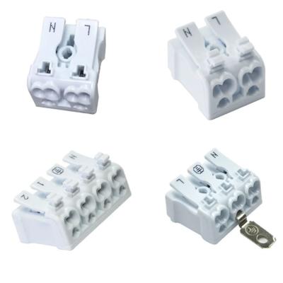 China PA66 Lighting Button Type Unthreaded 821 Terminal Block LED Lighting Terminal Block for sale