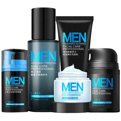 China Refreshing Hot Selling Vegan Ingredients Oil Control Care Set 5 Piece Mens Skin Care Set Products for sale