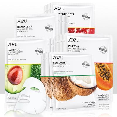 China Hot Selling Facial Moisturizer Collagen Mask Anti Wrinkle Moisturizing Moisturizing Soft Avocado Fruit Facial Skin Care Mask Wholesale for sale