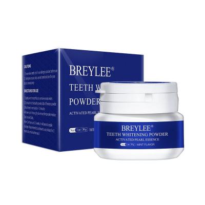 China Hot Sale BREYLEE 30g Easy Teeth Whitening Oral Cleaning Remove Plaque Stains Teeth Whitening Pearl Powder for sale