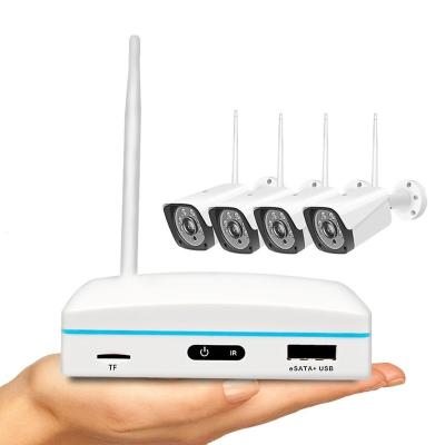 China Wireless Siren 4ch WiFi NVR CCTV Camera HD NVR Security Built-in CCTV Surveillance Systems Kits for sale