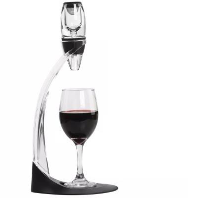 China Durable Magic Decanter Acrylic Wine Decanter Set Plastic Magic Wine Aerator Decanter Pourer Spout Set for sale