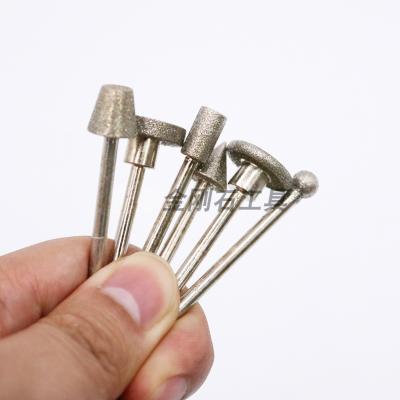 China China Factory 50pcs Diamond Coated Grinding Head Grinding GLASS Cutting Low Price Deburrs Set For Rotary Tool for sale