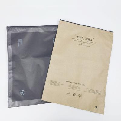 China Wholesale Disposable Custom Logo Frosted Plastic Bag Clothes Zipper Lock Self-Sealing Bag Clothing Packaging Frosted Zipper Bags Printed Logo for sale