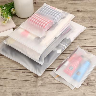 China Disposable Custom Matte/Frosted Biodegradable Plastic Packaging Zipper Bags, T-shirt Swimwear Zip Lock Clothing Bags With Logo for sale