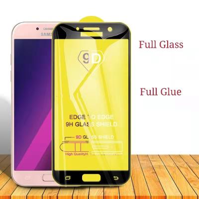 China Premium Mobile Phone Tempered Glass 9H Protector 9D 0.3mm Screen Protector For A5 2017 Full Glue Full Cover For Samsung A3 A5 A7 2017 for sale