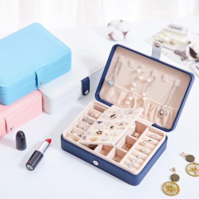 China Creative Jewelry Packaging Display Jewelry Storage Box Earrings With Lock Jewelry Storage Box Rings Earrings Necklace Zipper Storage Case SHH008-1 for sale