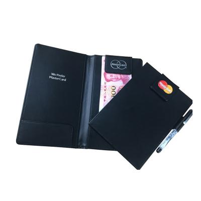 China Leather Book Bill Holder Cashier Clip CDFM002-1 Hotel Menu Check Hotel Folder Bill Folder Menu Cover Pu Custom Cheap Desk Menu Cover for sale