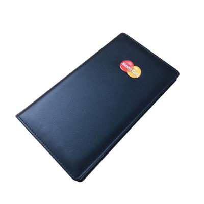 China New Design Custom Multicolor Leather Cash Register Clip Menu Covers Handmade Leather Hotel Bill Folder Check Holder CDFM002 for sale