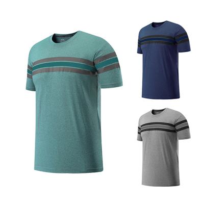 China QUICK DRY 100 Polyester for Sports Logo Drop Shipping Custom Breathable T-Shirt and Stretch Men's Running T-shirt for sale