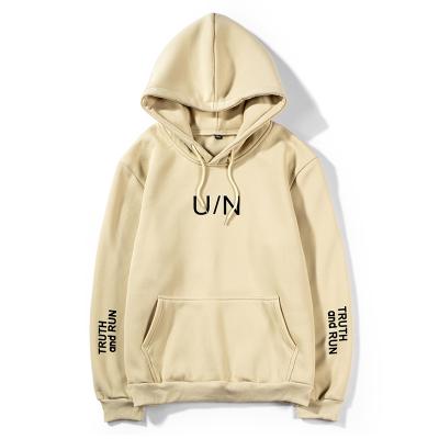 China Cozy and Cozy Spring Anti-wrinkle Sewatshirts Beige Hooded Casual Hoodies with Letters Prints Loose Fit Casual Pullover Hoodie Shirts for sale