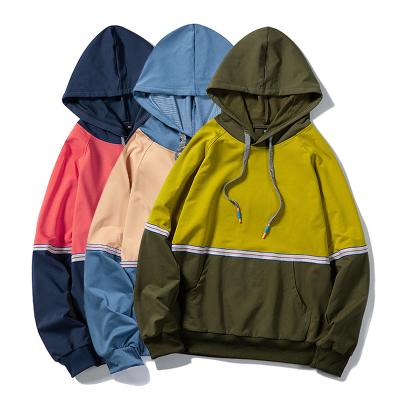 China Anti-Wrinkle Spring Mid-weight Blend Adult Unisex Hooded Sweatshirts With Bright Color Matching Mens And Womens Couples Tank Tops Hoodies for sale