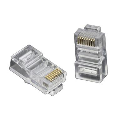 China Factory low price CAT5 UTP 8P8C transparent network RJ45 connector modular adapter plug for sale