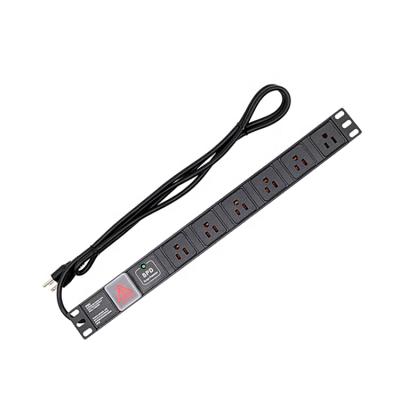 China Competitive Price 1U British PDU Sockets Residential / General Purpose Mount 6 Ways 19 Inch USA PDU Type On Sale for sale