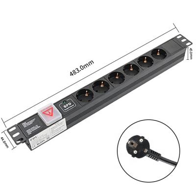 China 250V 16A Euro Germany GER Residential/Multi-Purpose Unit Desktop Socket Type Pdu Power Distribution for sale