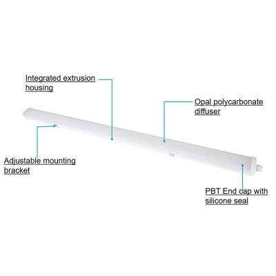 China Tri Warehouse Quality Guaranteed Proof Single Batten 25w 40w 60w Led Light for sale