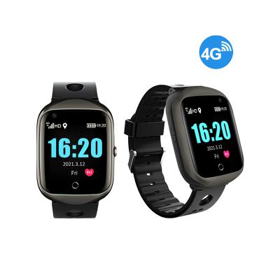 China Touch screen smartwatch phone F66AS wifi SOS anti lost gps tracking body temperature for senior elderly smart watch for sale