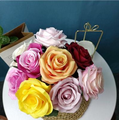 China Wedding Celebration Wholesale Rose Flowers High Quality Silk Artificial Rose Head For Wedding Centerpieces Party Home Decoration for sale