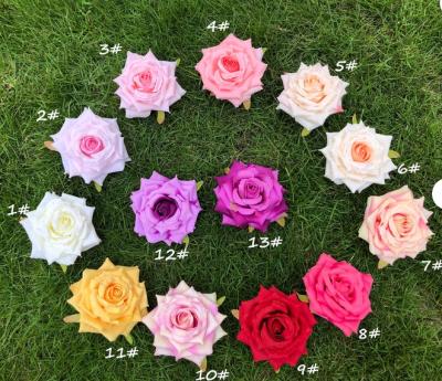 China Beautiful Colorful Artificial Rose Flowers Whoplesale Silk Rose Head For Wedding Centerpieces Party Home Decoration for sale