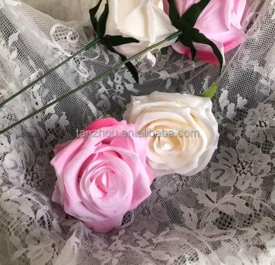 China Wedding rose heads ivory silk flowers artificial flowers table centerpiece celebration wedding supplies decoration for sale