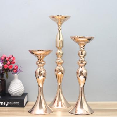 China Wedding Decoration Metal Luxury Gold Candlestick Mermaid Candlestick Wholesale Flower Vase For Wedding Birthday Party Decoration for sale