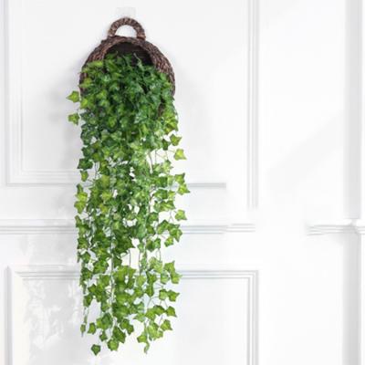 China Eco-friendly Wholesale Plastic Home Wedding Decoration Pendant Artificial Ivy Leaves for sale