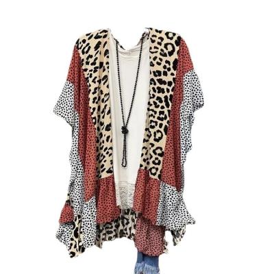 China 2023 new Anti-wrinkle fashion leopard print sexy new long sleeve casual style loose coat cardigan for woman for sale