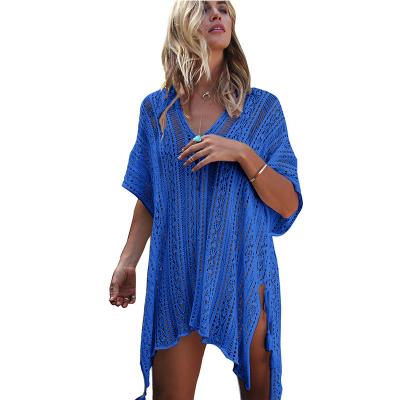 China Wholesale New Breathable Sexy Cover Up Bikini Women Swimsuit Cover Ups Knitting Swimwear Mesh Beach Dress Summer Swimsuit Beach Wear for sale