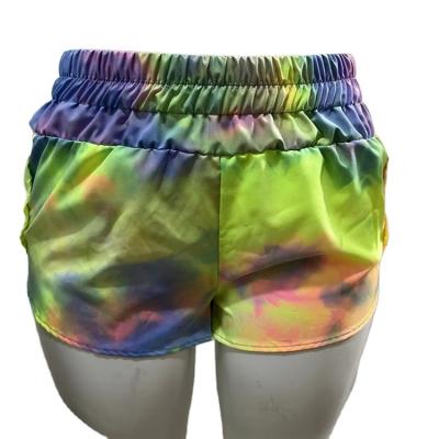 China Anti-wrinkle European and American summer tie-dyed high-waist loose sports shorts manufacturers direct selling for sale