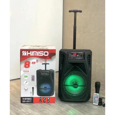 China Boombox KIMISO 8inch Wireless Speaker New Arrival QS-2817 Large Woofer Speaker With Microphone for sale