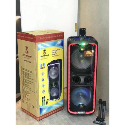 China Newest Parlantes KIMISO CH-1292 Dual Wireless Good Quality 12 Inch Big Horn Speaker With RGB Lights for sale