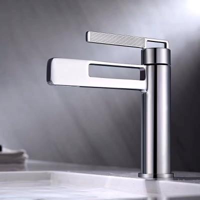 China Hot Selling Factory Direct Single Hand Basin Metered Basin Faucet Chrome Plated Single Handle Hotel Basin Office Building Household Faucets for sale