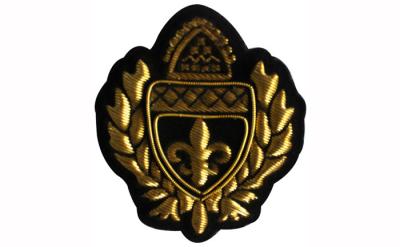 China Machine Made Military Beret Badges Adhesive Embroidered Iron On Patches for sale