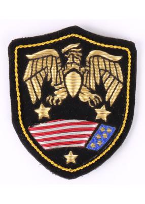 China Eagle Pattern Embroidered Military Patches 3 Colors With Laser Cut Boder for sale