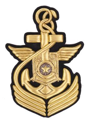 China Pockets Military Blazer Badges 3D Embossed Result Embroidered Logo Patches for sale