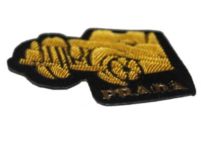 China Sequins Kids Embroidered Patches Machine Embossed School Blazer Badges for sale