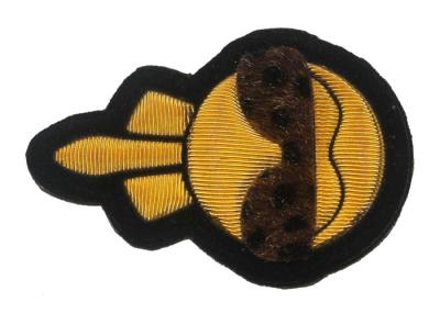 China Kids Embroidered Applique Patches Laser Cut With Brown Lepord Fur Glass for sale